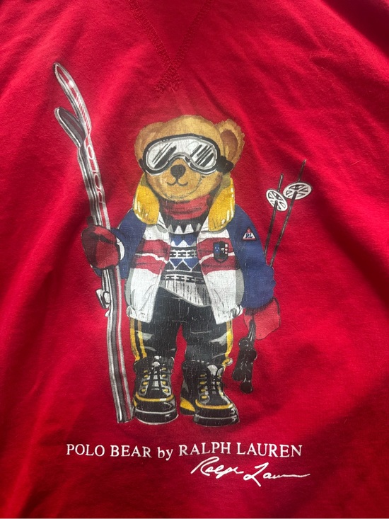 Polo Ralph Lauren Other - Polo by Ralph Lauren Red Ski Bear hooded shirt
